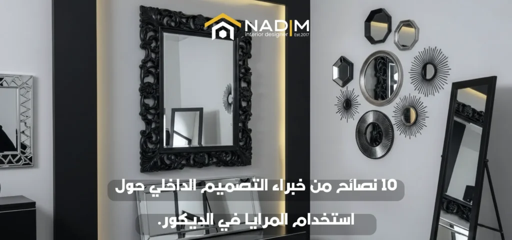 استخدام المرايا في الديكور لزيادة الإضاءة وتوسيع المساحة في المنزل